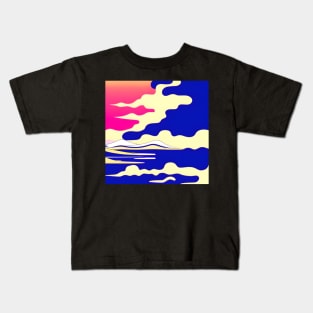 Colorful clouds and mountains. Kids T-Shirt
